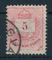 O 1881 5kr Jobb Alsó Háromszögnél Vésetjavítás / Mi 23 With Retouche (ex Lovász) - Autres & Non Classés