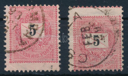 O 1889 2 X 5kr Ellentétes Elfogazással / Shifted Perforation - Autres & Non Classés