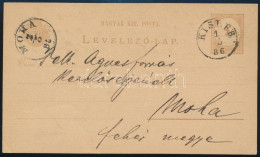 1886 2kr Díjjegyes Lap (Hodobay 18) "KISBÉR"-"MOHA" - Other & Unclassified