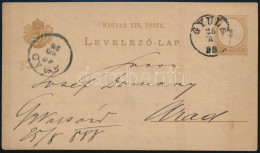 1888 2kr Díjjegyes Levelezőlap "GYULA" - Arad - Other & Unclassified