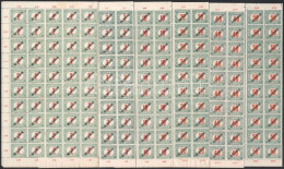 ** 1919 Köztársaság Portó Hajtott Teljes ívsor Feketeszámú 50f Nélkül (60.000) (foltosak Az ívek) / Mi Postage Due 46-51 - Sonstige & Ohne Zuordnung