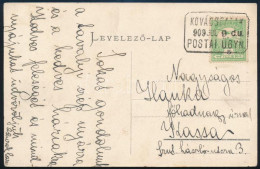 1909 Kovácspatak Képeslap Turul 5f "KOVÁCSPATAK POSTAI ÜGYN." Bélyegzéssel - Other & Unclassified