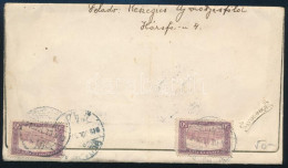 1918 Expressz Ajánlott Budapest Helyi Levél 2 X Parlament 50f Bérmentesítéssel - Autres & Non Classés