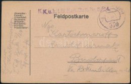 1917 Tábori Posta Levelezőlap "K.u.k. Lfa. Kan. Batt. Nr. 5/24" + "FP 370" - Altri & Non Classificati