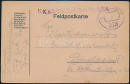 1917 Tábori Posta Levelezőlap "K.u.k. Lfa. Kan. Batt. Nr. 5/24" + "FP 370" - Autres & Non Classés