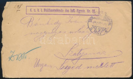 1918 Tábori Posta Levél / Field Post Cover "K.u.K. I. Feldbaonskmdo Des Inft. -Rgmts. Nr. 38" + "TP 427 B" - Other & Unclassified