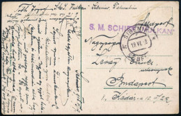 1918 Tábori Posta Képeslap "S.M. SCHIFF VULKAN" - Other & Unclassified