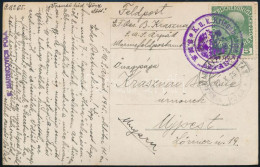 1915 Tábori Posta Képeslap 5h Bérmentesítéssel "S.M.S. ÁRPÁD" - Sonstige & Ohne Zuordnung