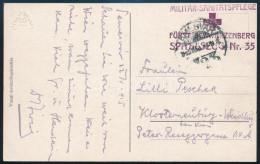 1915 Képeslap "Temesvár" "Militär-Sanitätspflege Fürst Schwarzenberg Spitalszug Nr. 35" Bélyegzéssel - Other & Unclassified