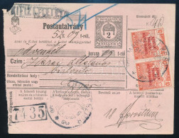 1919 Postautalvány 40f Bérmentesítéssel / Money Order - Other & Unclassified