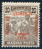 ** Szeged 1919 Magyar Posta 20f Bodor Vizsgálójellel (20.000) - Other & Unclassified