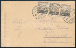 Nyugat-Magyarország III. 1921 Képeslap 3 Db Arató 20f Bérmentesítéssel, "FELSŐPULYA" Bélyegzéssel Budapestre. Signed: Bo - Other & Unclassified