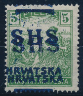 ** SHS 1918 Arató 5f Kettős Felülnyomással, Bodor Vizsgálójellel. Certificate: Zrinjscak - Altri & Non Classificati