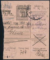 SHS 1920 Felülnyomott Csomagszállító Darab, Bodor Vizsgálójellel - Other & Unclassified