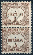 O 1921 Hivatalos 5K Függőleges Pár Eltolódott Középrésszel, Hármas Lyukasztással - Other & Unclassified