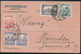 1922 Levelezőlap 5 Db Bélyeggel Münchenbe - Altri & Non Classificati