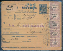 1923 Csomagszállító 6 Db Hivatalos 1000f Bélyeggel, Közte Hármaslyukasztás - Other & Unclassified