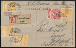 1925 Ajánlott Levél 3500K Bérmentesítéssel / Registered Postcard "JÁNOSHÁZA" - Budapest - Other & Unclassified