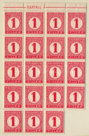 ** 1926 Pengő-filléres Portó 1f ívszéli 19-es Tömb - Otros & Sin Clasificación