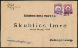 1931 Kézbesítési Vevény "GERSE" Postaügynökségi Bélyegzéssel - Other & Unclassified