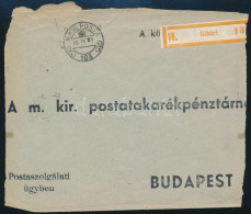 1940 Postatakarékpénztári Hiányos Boríték Gibárt Ragjeggyel - Other & Unclassified