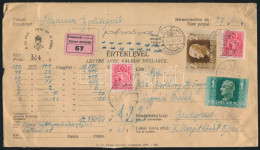 1942 Értéklevél 27,40P Bérmentesítéssel / Insured Cover With 27,40P Franking "ELEK" - Budapest - Other & Unclassified