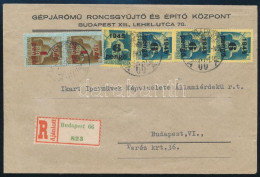 1945 (3. Díjszabás) Ajánlott Budapest Helyi Levél 6 Db Bélyeggel - Other & Unclassified