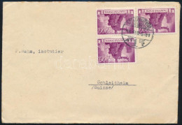 1946 7. Díjszabás Levél Svájcba 15 X 1.000P Újjáépítés Bérmentesítéssel / Cover To Switzerland With 15 X 1.000P Stamps - Altri & Non Classificati