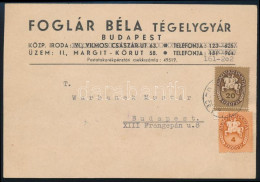 1946 (10. Díjszabás) Budapest Helyi Levelezőlap 24.000P Bérmentesítéssel - Autres & Non Classés