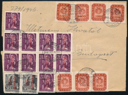 1946 (20. Díjszabás) Levél 47 Db Bélyeggel Bérmentesítve "KOPPÁNYSZÁNTÓ" - Budapest (néhány Bélyeg Sérült) / Cover With  - Otros & Sin Clasificación