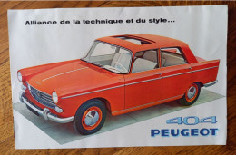 Automobile Peugeot 404, Voiture Berline Grand Tourisme 5/6 Places, 4 Portes - Automobile