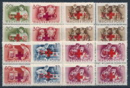 ** 1957 Vöröskereszt (IV.) Sor 4-es Tömbökben - Altri & Non Classificati