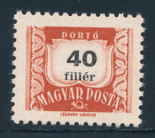 ** 1958 Vörös-fekete Portó 40f Fényes Gumival - Altri & Non Classificati