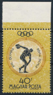 ** 1960 Római Olimpia ívszéli 40f A Fekete Színnyomat Elcsúszásával - Autres & Non Classés