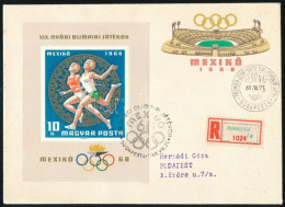 1968 Olimpia (III.) Blokk Ajánlott FDC-n - Sonstige & Ohne Zuordnung