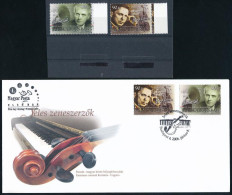 ** 2006 125 éve Született Bartók és Enescu ívszéli Sor + Emléklap Román és Magyar Sorral + FDC - Altri & Non Classificati