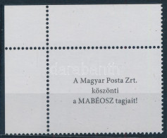 ** 2018 Bélyegnap (91.) - 650 éves Arany János Városa - Nagykőrös ívsarki 120Ft Hátoldalán "A Magyar Posta Zrt. Köszönti - Sonstige & Ohne Zuordnung