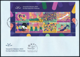 2023 Veszprém-Balaton Európa Kulturális Fővárosa Kisív FDC-n - Other & Unclassified