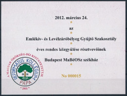 ** 2012 ELGYűSz Emlékív - Altri & Non Classificati