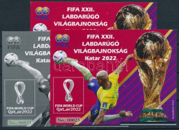** 2022 FIFA XXII. Labdarúgó VB Katar 3 Db-os Emlékív Garnitúra, Azonos 00025-as Sorszámmal (32 Pld. Készült Belőle). - Other & Unclassified