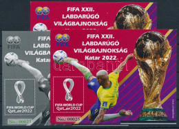 ** 2022 FIFA XXII. Labdarúgó VB Katar 3 Db-os Emlékív Garnitúra, Azonos 00025-as Sorszámmal (32 Pld. Készült Belőle). - Otros & Sin Clasificación