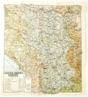 1915 Szerbia Háború Térképe (Balkán-háború), 1 : 1.000.000, Bp., Magyar Földrajzi Intézet Rt., 49x45 Cm - Sonstige & Ohne Zuordnung