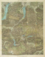 Cca 1920 Karte Des Salzkammergutes. Blatt II. / Salzkammergut (Ausztria) Térképe. (II. Lap). 1 : 75.000. Wien, Kartograp - Other & Unclassified