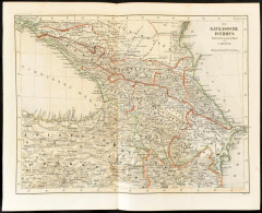 Cca 1840 Der Kaukasische Isthmus A Kaukázus J. Grassl Rézmetszetű Térképe / Map Of The Caucasus Engraving 29x23 Cm - Other & Unclassified