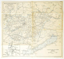 Cca 1940 Magyarország Vasúti Térképe, A Hivatalos Menetrendkönyv Melléklete, Balatoni Vasúti és Hajózási Térképpel, 1:1, - Other & Unclassified