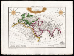 Monde Connu Des Anciens Au Siecle De Ptolémée, Az ókori Görögök által Ismert Világ Térképe, Conrad Malte-Brun 1831-ben M - Autres & Non Classés