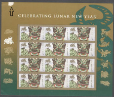 UNITED STATES #4645 - YEAR OF THE OX -  LUNAR NEW YEAR  -  SHEETLET  WITH 12 STAMPS NEW - Ungebraucht