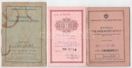 ~1980-1989. "Országos Takarékpénztár" 3xklf Valutalap, Nyeremény-és Postai Takarékbetétkönyve Használt állapotban, Részb - Unclassified