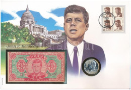 Amerikai Egyesült Államok "John F. Kennedy" érmés és Bankjegyes Felbélyegzett Boríték, Bélyegzéssel, Német Leírással, Be - Non Classificati