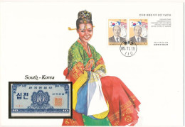 Dél-Korea 1962. 10j Felbélyegzett Borítékban, Bélyegzéssel T:UNC South Korea 1962. 10 Jeon In Envelope With Stamp And Ca - Sin Clasificación